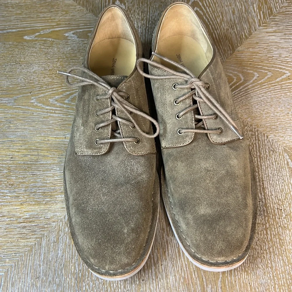 JOHN VARVATOS Men's Brown Derby Shoes 10.5
